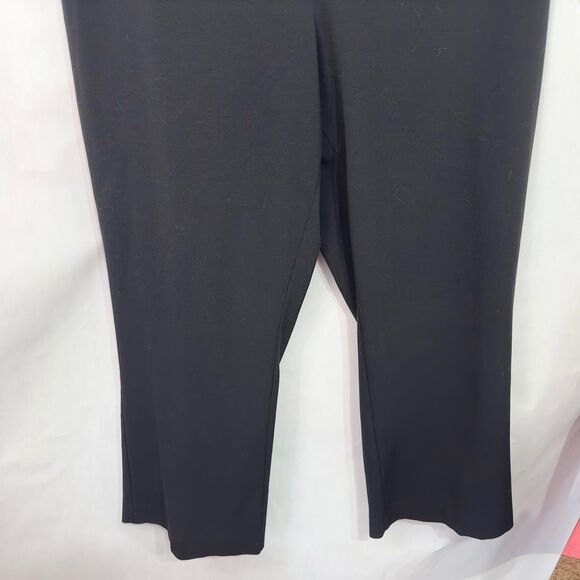 Catherines Plus Size 24W Dress Pants Black Trousers Straight Leg Elastic 1506 - Picture 4 of 8